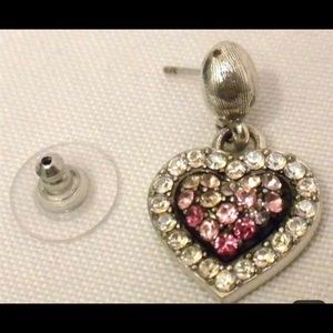 Brighton pink and rhinestone earrings